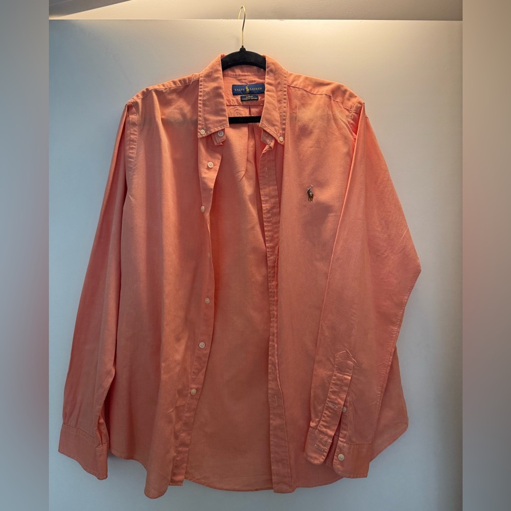 Ralph Lauren Orange Casual Button Down Shirt